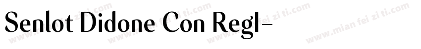 Senlot Didone Con RegI字体转换
